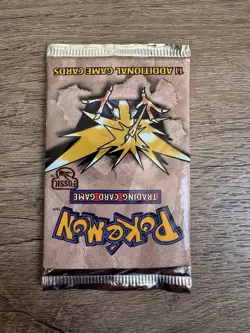 Fossil Pokemon TCG Booster Pack Zapdos Artwork Unweighted - Image 2