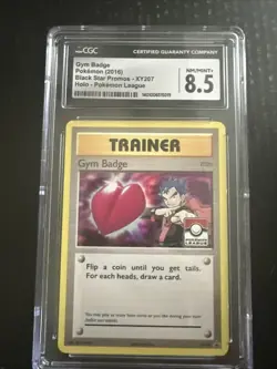 Pokemon XY207 Gym Badge Koga Black Star Promo Holo CGC 8.5 - Image 1
