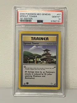 2000 POKEMON NEO GENESISSPROUT TOWER1ST EDITION#97GEM MT10 - Image 1
