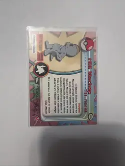#66 Machop Topps Pokemon Topps Black Logo Silver Flame Holo - Image 2