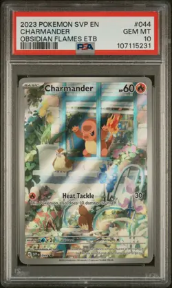 PSA 10 Pokemon Charmander SVP 044 Obsidian Flames ETB Holo Black Star Promo - Image 1