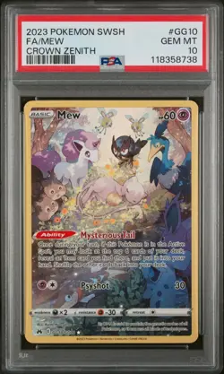PSA 10 Pokemon Mew GG10 Crown Zenith Galarian Gallery Ultra Rare Holo - Image 1
