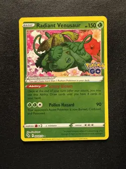 Radiant Venusaur 4/78 Pokemon GO Radiant Rare NM - Image 1