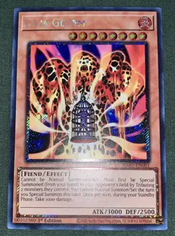Yugioh Lava Golem RA01-EN001 Platinum Secret Rare 1st Ed NM w/Tracking - Image 2