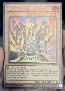 Yugioh Lava Golem RA01-EN001 Platinum Secret Rare 1st Ed NM w/Tracking - Image 4