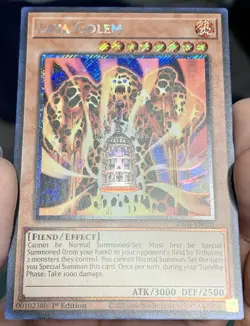 Yugioh Lava Golem RA01-EN001 Platinum Secret Rare 1st Ed NM w/Tracking - Image 5