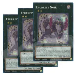 Yugioh - Epurrely Noir x 3 - 1st Edition Super Rare NM - Free Holo - Image 1