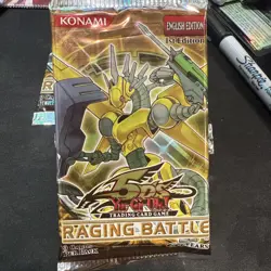 Yugioh "Raging Battle" 9-Card 1st Edition Sealed Booster Pack UNWEIGHED - Image 1