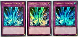 3 x BLRR-EN047 Torrential Tribute - Ultra Rare 1st Edition LP/NM YuGiOh - Image 1