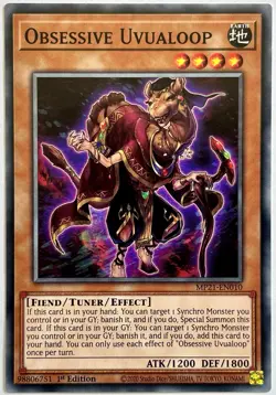 MP21-EN010 Obsessive Uvualoop - Common 1st Edition Near Mint YuGiOh Card - Image 1