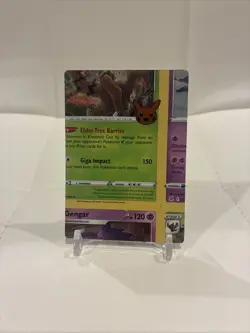 NFC Trevenant & Gengar Trick Or Trade 2-in-1 Miscut Error Holo Pokemon Card - Image 1