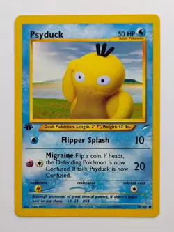 Psyduck Neo Destiny 1st Edition 79/105 Pokemon Card NM - Image 1