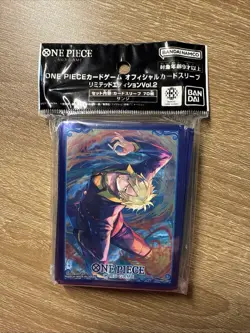 One Piece Card Sanji Deck Sleeves (Shield) 70ct Limited Vol.2 Japan Ver New - Image 2