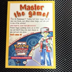 Pokemon Master The Game 1999 2000 Promo Trading Card Insert VTG JR Wizards - Image 1
