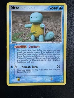 Pokemon TCG Ditto Squirtle Card 40/113 Delta Species, Regular - Image 1