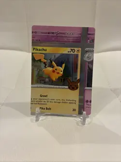 NFC Pikachu Trick Or Trade Miscut Error Holo Pokemon TCG Card - Image 1