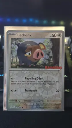 Pokemon TCG Scarlet and Violet Lechonk GameStop Stamped Promo Card 154/198 - Image 1