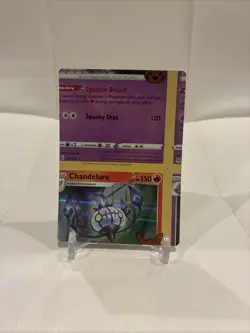 NFC Chandelure Trick Or Trade Miscut Error Holo Pokemon TCG Card - Image 1