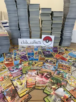 1000 Bulk Pokemon Card NM 100 Holo/Rev Holo + 2 EX/V Cards, No Energies - Image 1