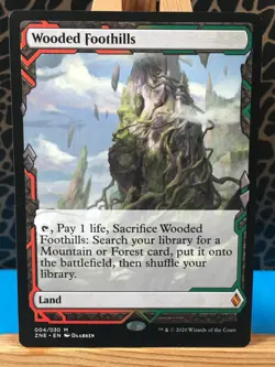 MTG - Wooded Foothills. Zendikar Rising Expeditions. Mythic - Fetch Land. - Image 1