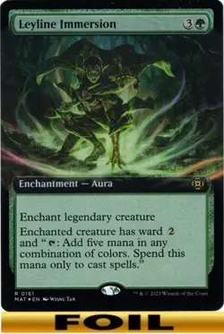 1x - Leyline Immersion - FOIL EXTENDED ART - March of the Machine Aftermath MTG - Image 1