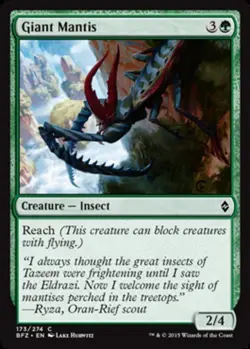 MTG - Giant Mantis - Battle for Zendikar - NM, English Magic FLAT RATE SHIP - Image 1