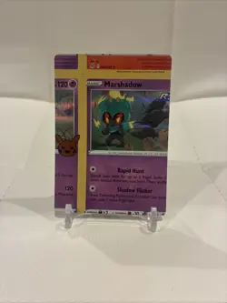 NFC Marshadow Trick Or Trade Miscut Error Holo Pokemon TCG Card - Image 1