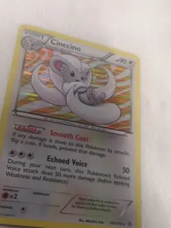 Cinccino 105/113 2013 B&W Legendary Treasures Pokemon Card Holo Rare - Image 3