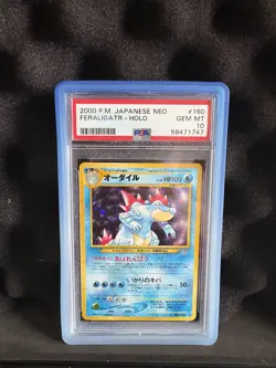 2000 Pokemon Feraligatr Holo Neo Genesis #160 PSA 10 (POP 555) - Image 1