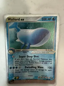 Pokemon 2003 Sandstorm #100/100 Wailord EX Holo Ultra Rare - Image 3