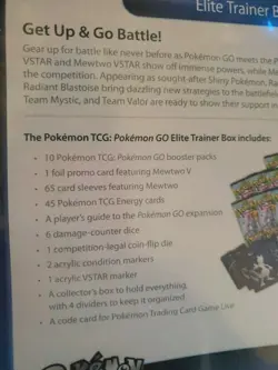 Pokemon TCG: 2022 Pokemon GO Elite Trainer Box ETB Brand New Sealed MewTwo Promo 820650850509 - Image 3