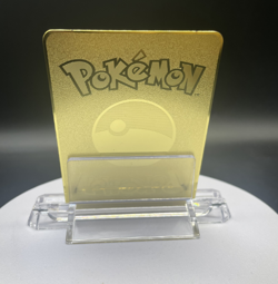 A Piece Of Pokemon 1st Edition Base Set Shadowless Charizard GOLD .Metal Card - Image 3
