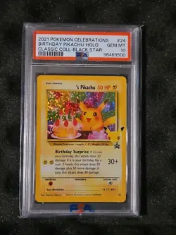 PSA 10 Birthday Pikachu Celebrations #24 Classic Coll. Holo Promo Pokemon - Image 1