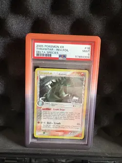 2005 Pokemon EX Tyranitar, Pupitar, & Larvitar Delta Species (#16 #51 #73) PSA 9 - Image 2