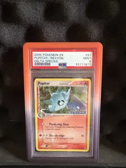 2005 Pokemon EX Tyranitar, Pupitar, & Larvitar Delta Species (#16 #51 #73) PSA 9 - Image 4