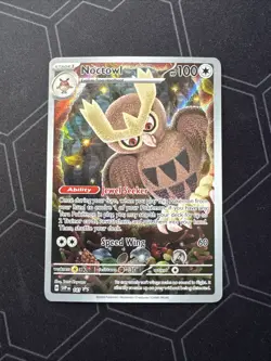 Pokemon Noctowl TCG 141 SV Scarlet & Violet Promo Card Full Art Holo - Image 1