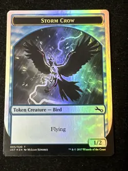 Storm Crow Foil Creature Token 005/020 Unstable MTG Magic The Gathering Card - Image 1