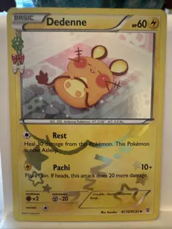 Dedenne Pokemon Card RC10/RC22 Holo Rare XY Radiant Collection - Image 1