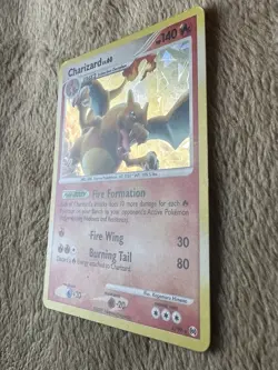 2009 Pokemon TCG Charizard Platinum Arceus CRACKED ICE Holo Card 1/99 - Image 2