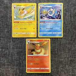 Flareon 026/185 |Jolteon 047/185 |Vaporeon 030/185 Cosmos Holo Pokemon Card LP - Image 1