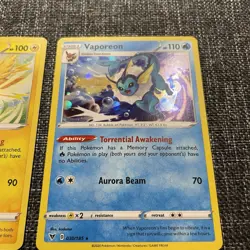 Flareon 026/185 |Jolteon 047/185 |Vaporeon 030/185 Cosmos Holo Pokemon Card LP - Image 4