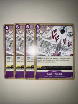 God Thread OP10-079 X4 Playset Royal Blood One Piece Card Game CCG TCG - Image 1