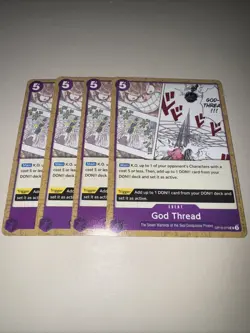 God Thread OP10-079 X4 Playset Royal Blood One Piece Card Game CCG TCG - Image 4