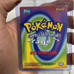 1999 Topps: Pokemon Venusaur #03 E3 of 12 Holo Foil Pokemon TCG MP/LP Rare Card - Image 3