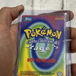 1999 Topps: Pokemon Venusaur #03 E3 of 12 Holo Foil Pokemon TCG MP/LP Rare Card - Image 4