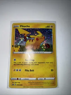 Pikachu 25th Anniversary Card SWSH039 HOLO Promo Pokemon - Image 1