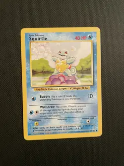Squirtle 63/102 Unlimited Base Set Pokemon Card - Lightly Played - Image 1