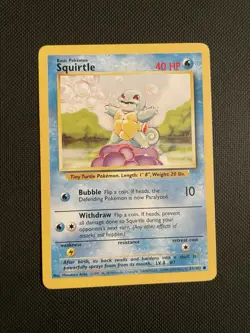 Squirtle 63/102 Unlimited Base Set Pokemon Card - Lightly Played - Image 2