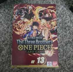 ONE PIECE CARD GAME The Three Brothers Ultra Deck Box ST-13 FACTORY SEAL IN HAND - Image 1
