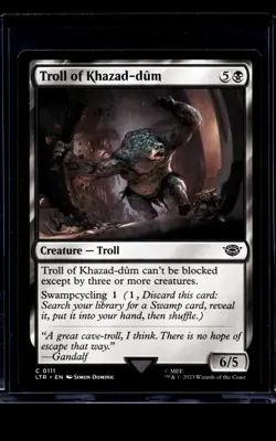 2023 MTG Magic The Gathering LOTR Lord of the Rings #111 Troll of Khazad-dum - Image 1